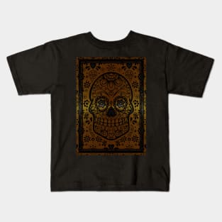 Gold sugar skull Kids T-Shirt